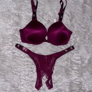 Victoria's Secret Deep Purple Bra and Panty Set